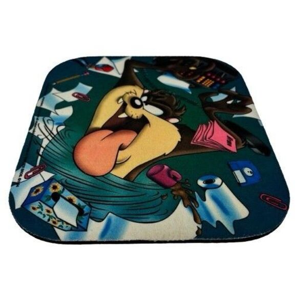 Looney Toons Taz Tasmanian Devil Computer Desk Mouse Pad Vintage 1994 Warner Bro - Picture 7 of 7